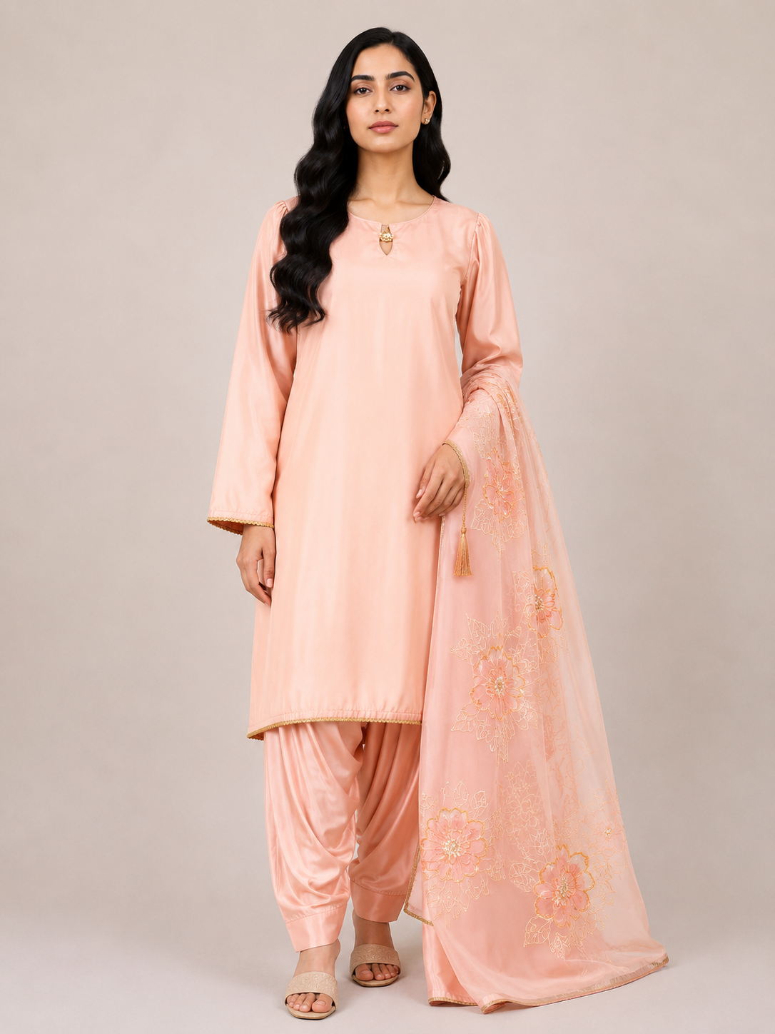 LawaSilk 3pc Suit Farshi Shalwar